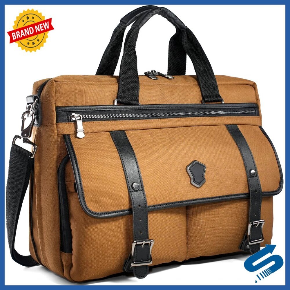 Professional Business Briefcase Expandable Laptop Bag Durable Mens Work Bag - Picture 1 of 7